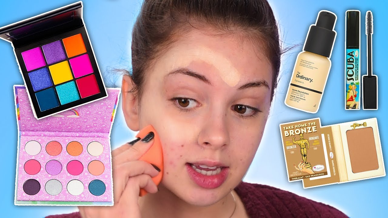 FULL FACE OF FIRST IMPRESSIONS | Huda Beauty , Colourpop, The Balm ,Catrice