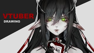 Speed-painting HORROR Vtuber | theCecile