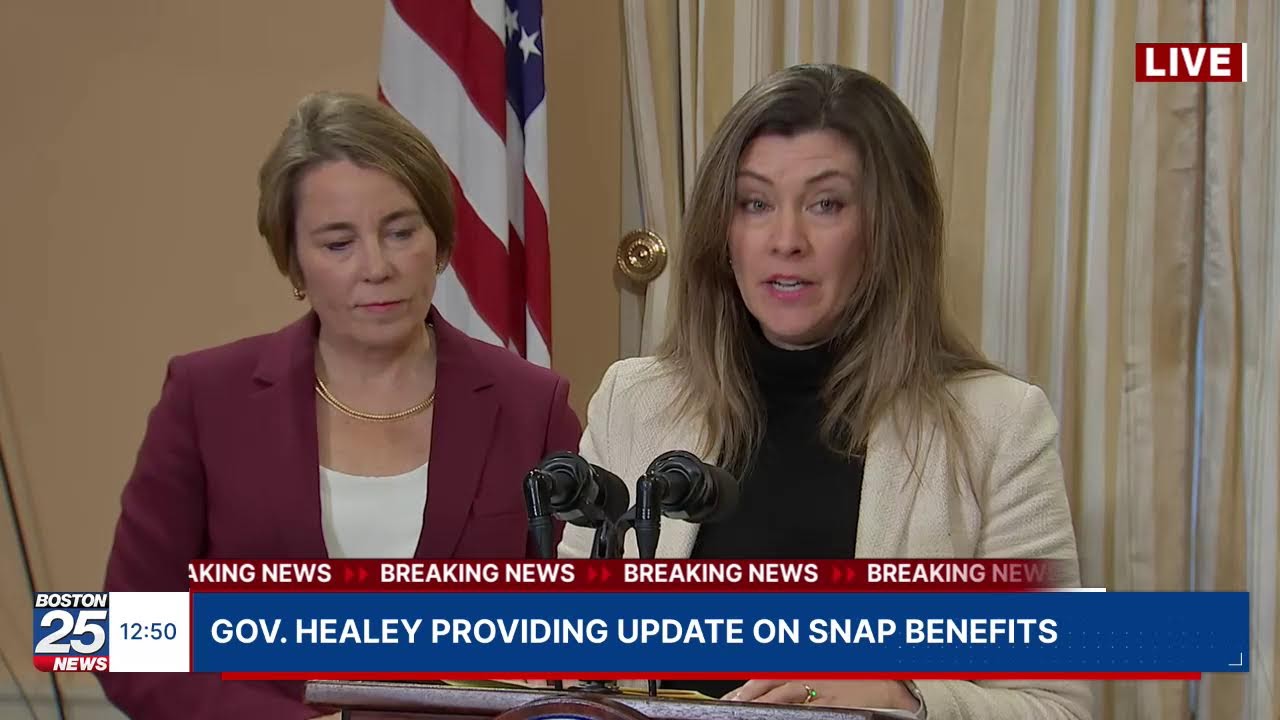 WATCH LIVE: Gov. Healey providing update on SNAP benefits in Massachusetts.