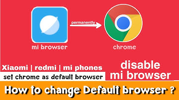 how to change default browser on Xiaomi phones | chrome as default browser | disable mi browser