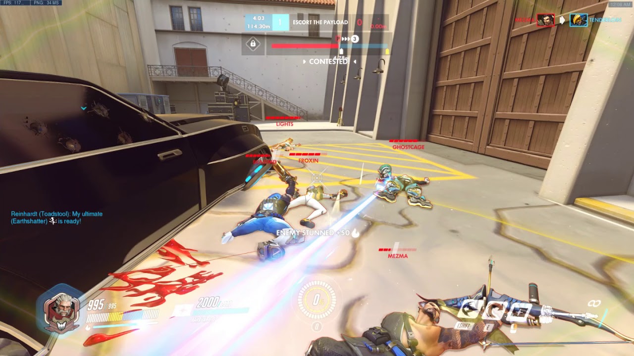 Overwatch Rein 5 man stun