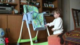 Bruno Climbing his High Chair