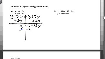 Algebra 2 - 4.2 - Systems w. Substitution