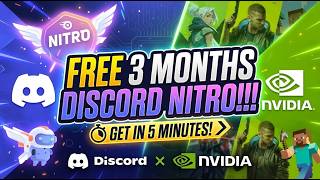 FREE 3 MONTHS DISCORD NITRO! 🤯 | NVIDIA Giveaway — Get It in 5 Minutes! #discord #nitro