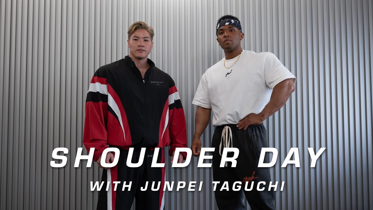 【肩トレ】共にオリンピアを目指す田口選手と新店舗で肩トレーニング 〜重量への意識・お互いの改善点とは〜