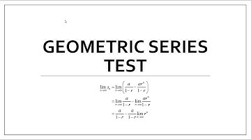 Geometric Series Test (AP Calc BC)