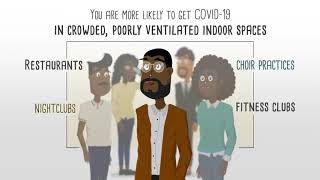 How to keep safe in public spaces. COVID-19 safety tips.