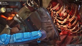 Celebrity MK11 Practicing Sub-Zero's 50%+ Kombo - Mortal Kombat 11 - corner combo Wealth