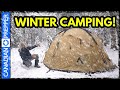 Winter Camping in a Nortent Gamme 6 Woodstove Tent