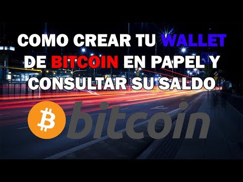 Crear una billetera de papel bitcoin
