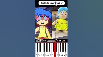 Don’t annoy me! Real Life vs Animation (@SkinnyPale) Inside out 2 Animation - Octave Piano Tutorial