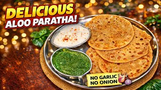 Aloo Paratha Recipe | No Onion No Garlic | Single Loi Soft & Crispy Paratha screenshot 5