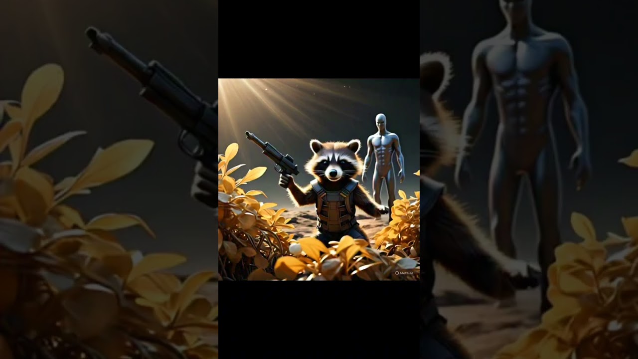 Marvel's silver surfer meets rocket raccoon 