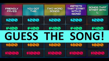 Guess the Song Jeopardy Style | Quiz #92