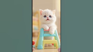 The CUTEST Kitten EVER Fluffy White Kitten Steals Hearts!