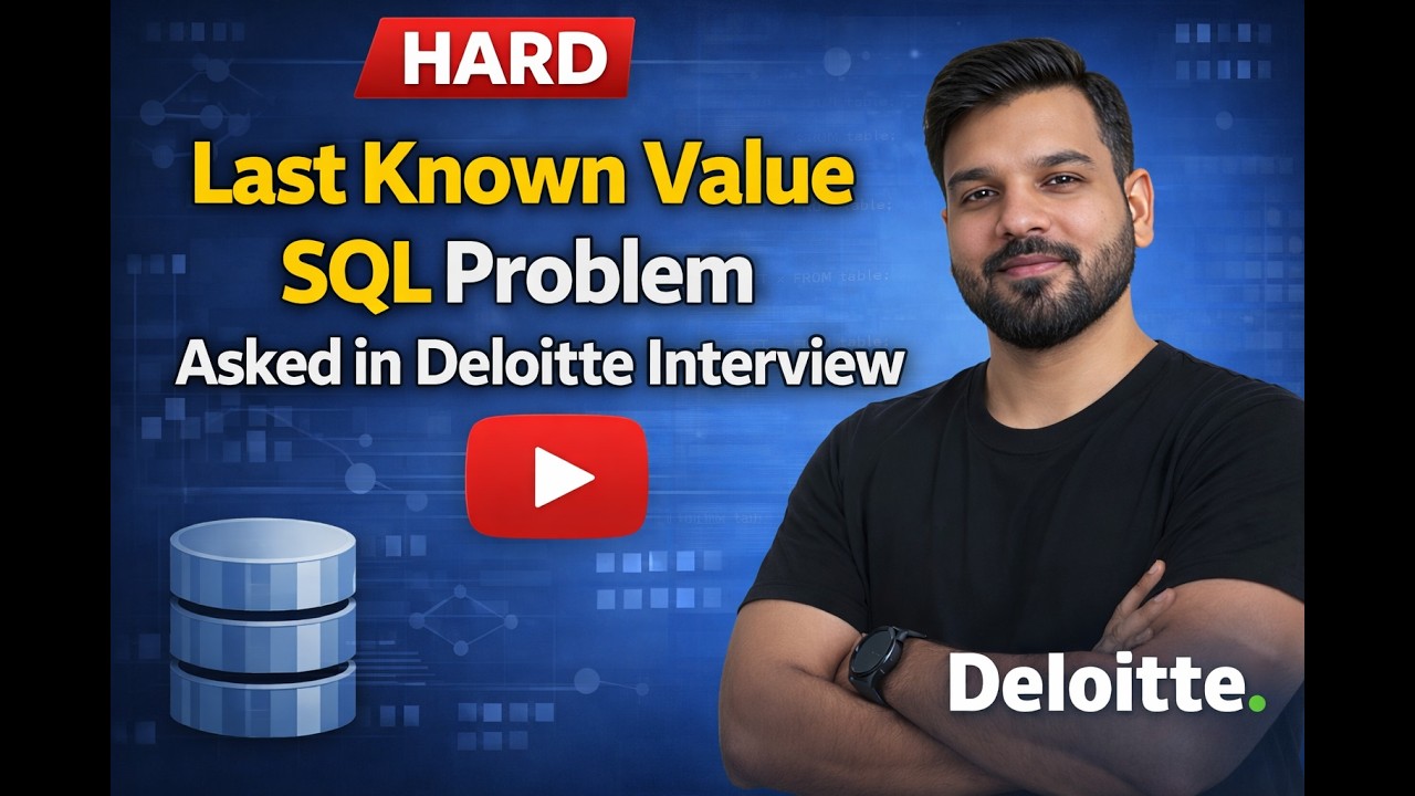 SQL | Asked in Deloitte | Last Known Value Problem - YouTube