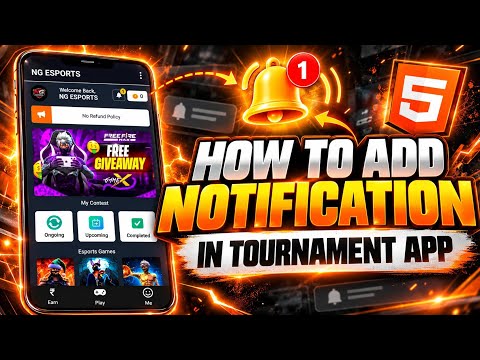 🔥 HOW TO ADD NOTIFICATION IN TOURNAMENT APP | HTML + Firebase FCM | Full Setup Tutorial