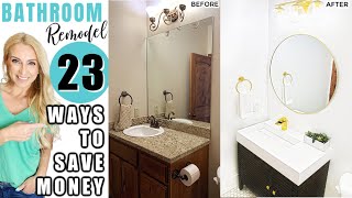 How to Remodel a Bathroom on a Budget + 23 Ways to Save Money Remodeling a Bathroom!