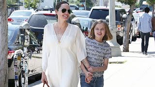Angelina Jolie Looks Like An Angel Shopping With Daughter Vivienne