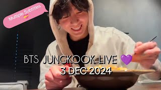 (ALL SUB)💜 JUNGKOOK BTS LIVE (COOKING LIVE 💜)DEC 3, 2025