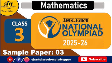 Class 3 Math AUNO | Amar Ujala National Olympiad | Previous Year Solved Paper 3 |   Level 1