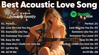 Morning English Acoustic Songs with Lyrics 2026 ☀️ Soft Acoustic Cover Of Popular Love Songs screenshot 5