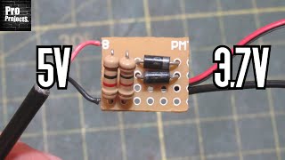 how to convert 5v to 3.7v \/ easy to make