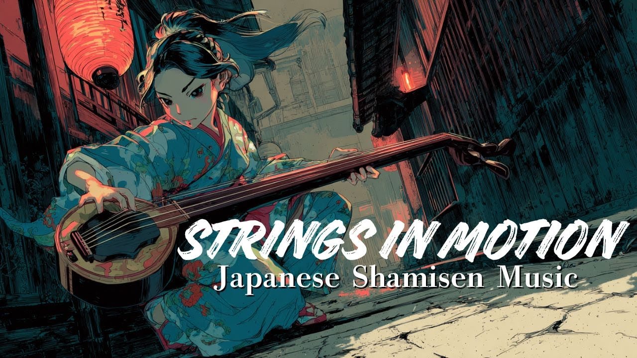 STRINGS IN MOTION | Japanese Shamisen Music | Upbeat Zen Energy for Focus & Work | WABISABI