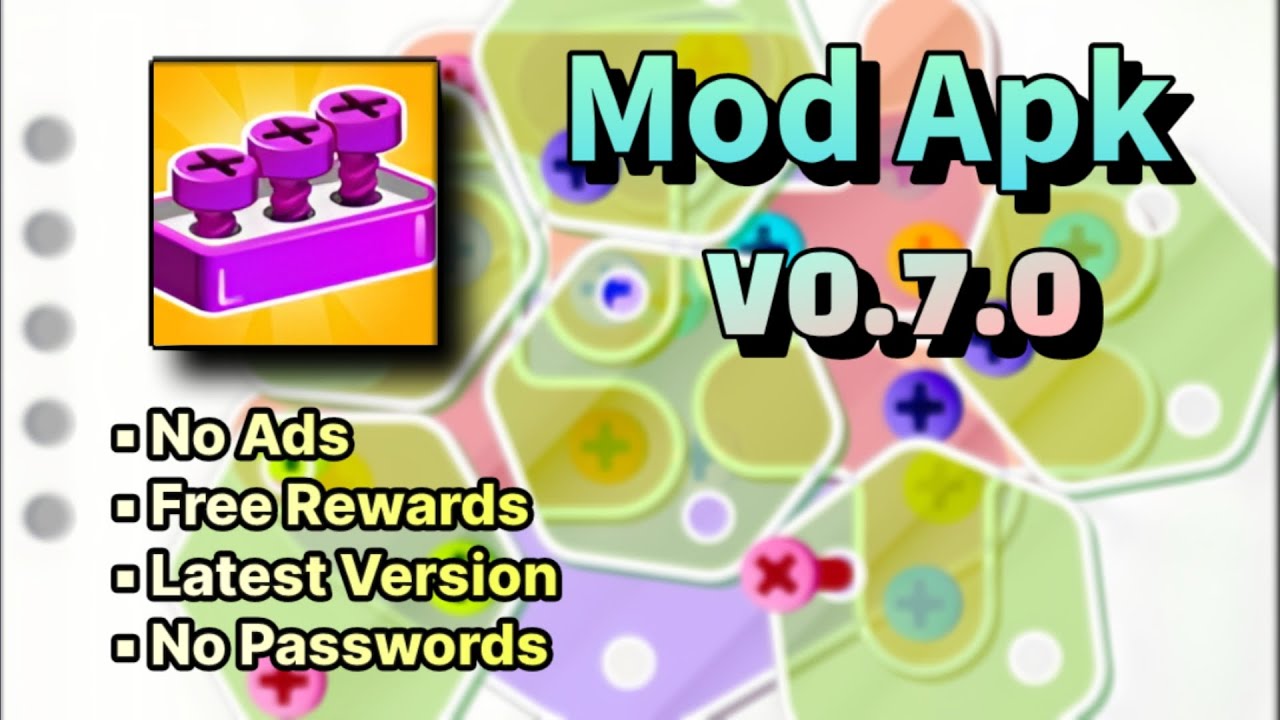 Screw Jam Mod Apk 0.7.0 No Ads Free Rewards Gameplay