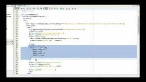 Video Implementasi Bubble Sort Java