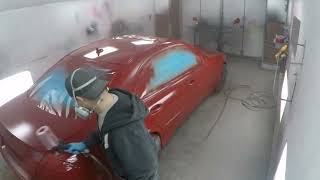 Pull Me Over Red Paint On A Mecedes