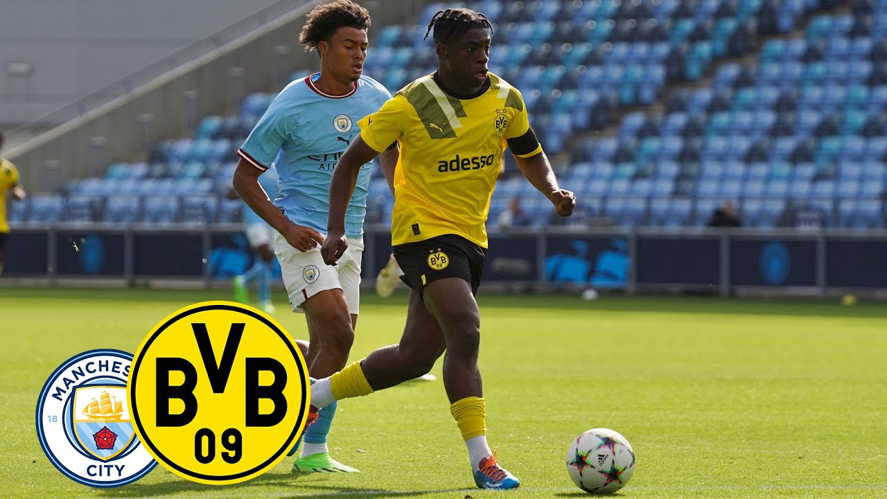 U19 verliert unglücklich in der Nachspielzeit Manchester City - BVB 32 Highlights