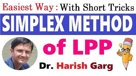 Simplex Method of the LPP | Short Cut trick