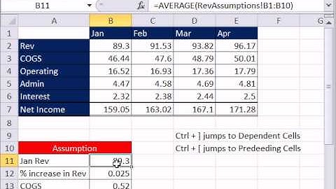 Excel Magic Trick 705: Keyboard Shortcut for Finding Formula Dependents and Precedents