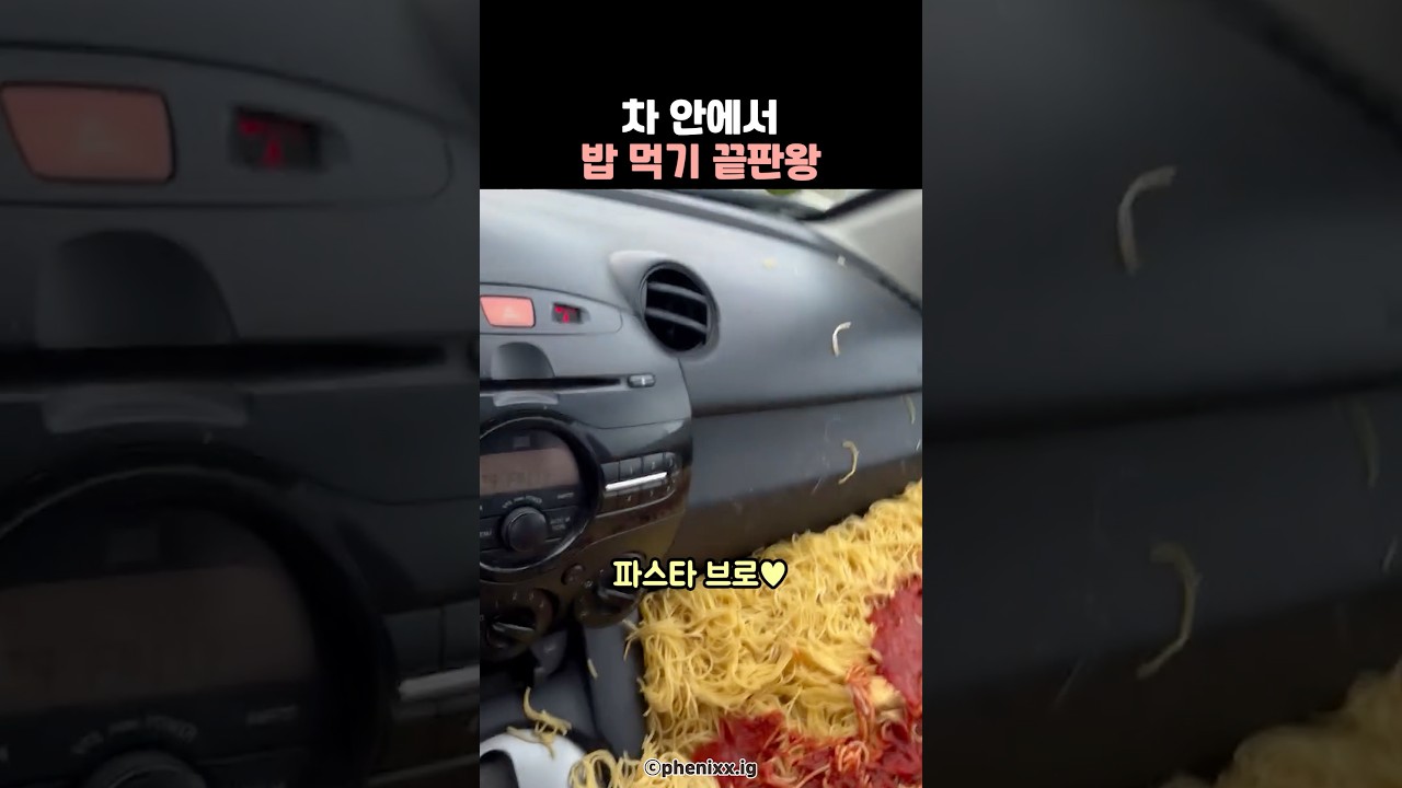 차 안에서 밥 먹기 끝판왕