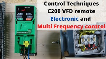 Control Techniques C200 VFD remote electronic and multi frequency control, parameter set up(English)