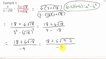 Rationalizing The Denominator (Multiplying By Conjugate of Denominator)