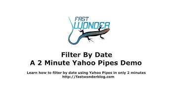 Filter By Date 2 Minute Yahoo Pipes Demo