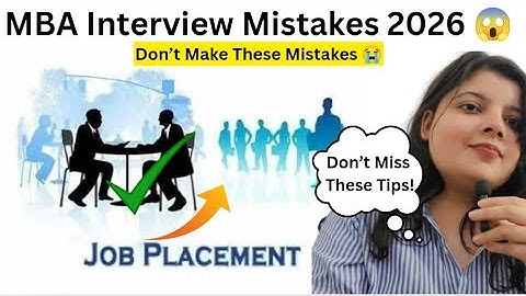 🚨Worried about your upcoming MBA interview 2026? 😰  Mistakes to Avoid❌ in an Interview ✅