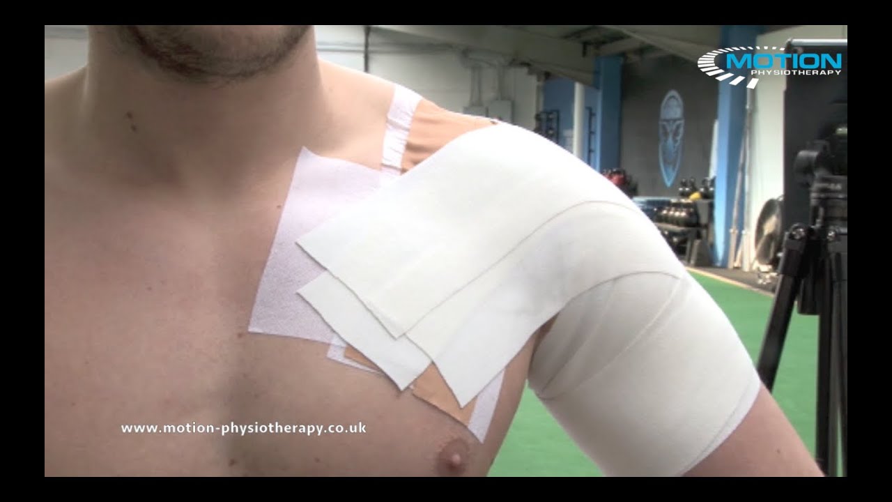 How to tape a shoulder - instability / pain / cuff weakness / labral damage - sports taping