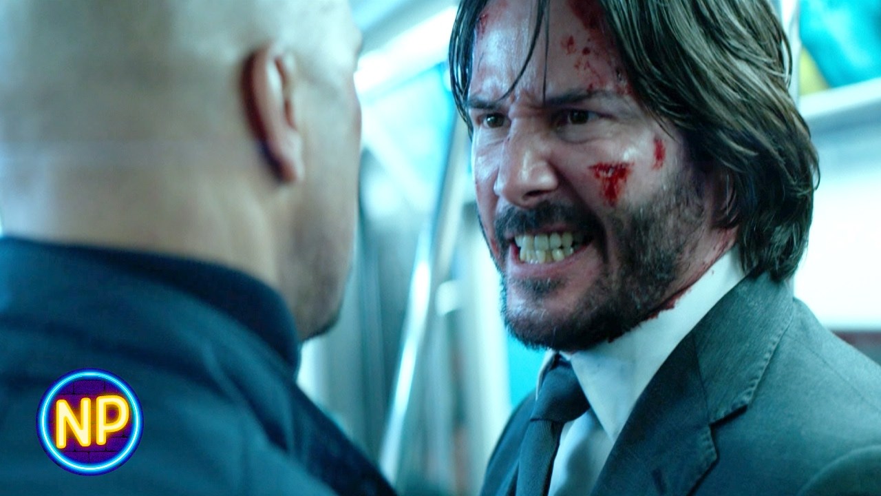 Keanu and Cassian Brawl on the Subway | John Wick Chapter 2