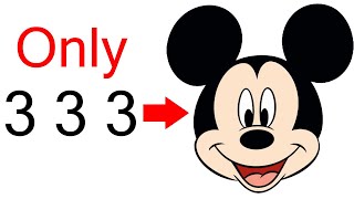 333 To Mickey Mouse Cartoon Drawing Vey Easy- step by step ❤️🧡💛💚💜💙💛💚💙💜 ❤️ screenshot 1