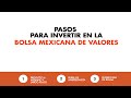 Pasos para invertir en la Bolsa Mexicana de Valores