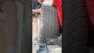 Changing out better fitting tires and wheels in the #240sx