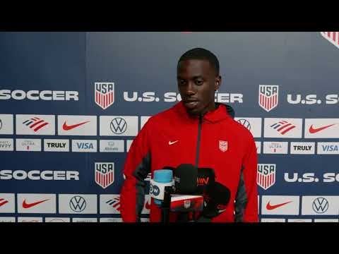 Tim Weah Press Conference prior to their debut in the World Cup vs Paraguay