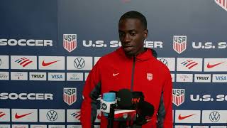 Tim Weah Press Conference prior to their debut in the World Cup vs Paraguay