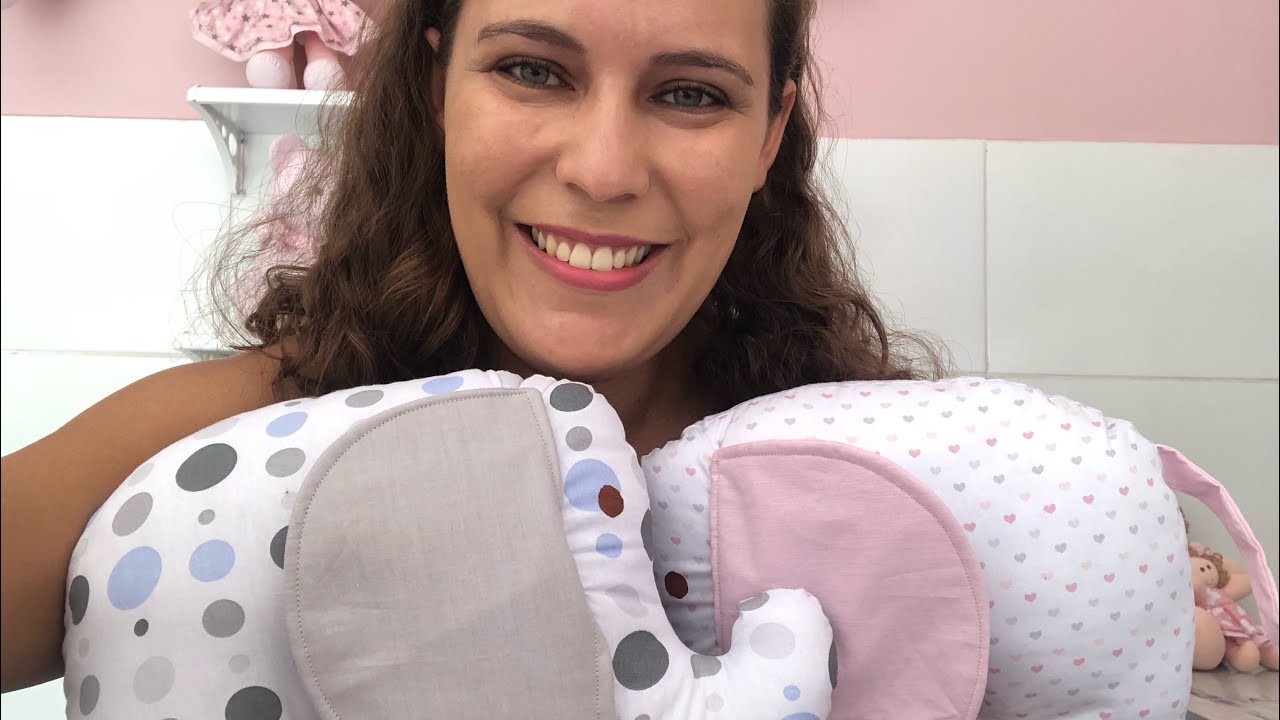 Como fazer almofada em formato de elefante para criança brincar