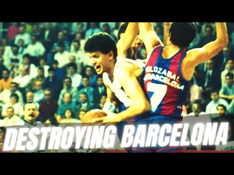 DRAZEN PETROVIC DESTROYING BARCELONA 1986 | Cibona VS Barcelona (RARE FOOTAGE)