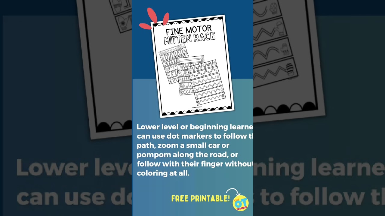 How to use this mitten maze worksheet in occupational therapy