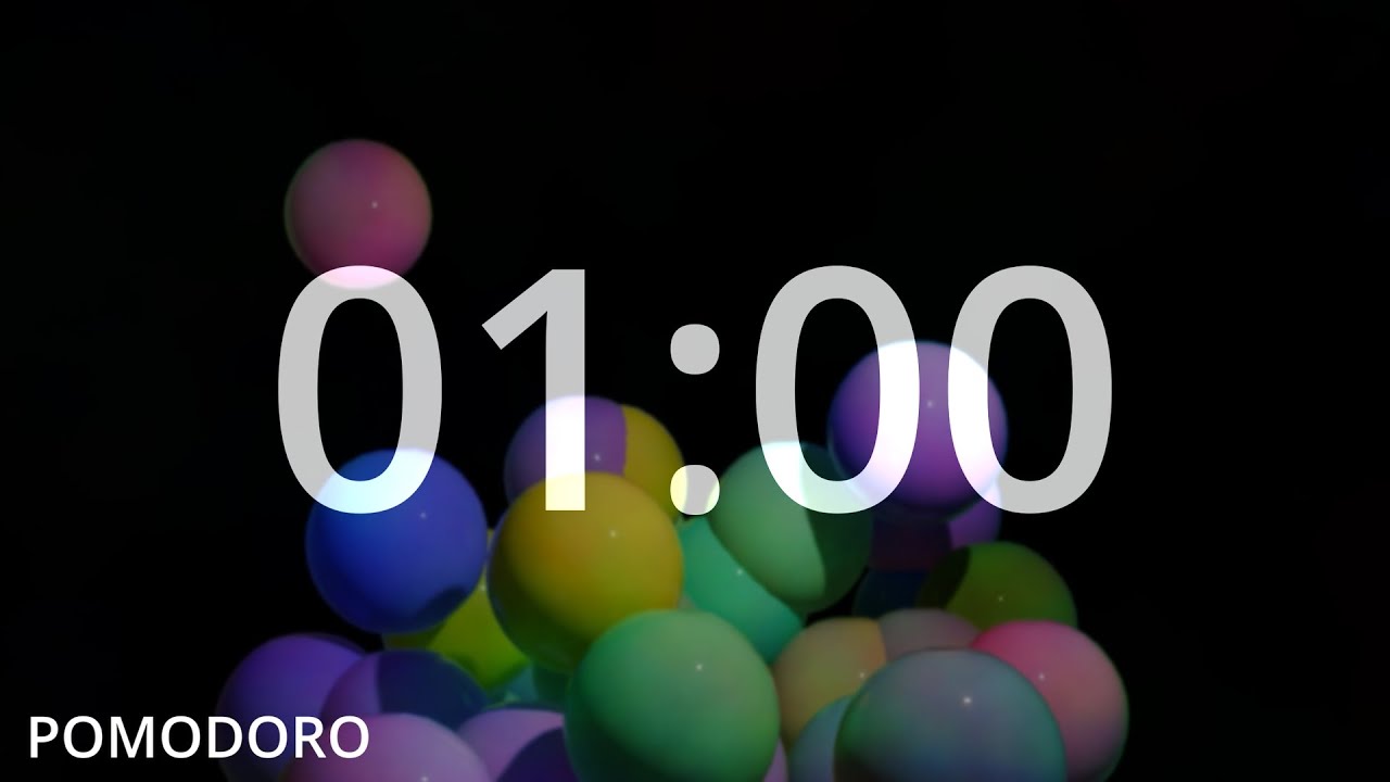 1 Minute Timer - Study - Work - Deep Focus - Countdown Timer - No Music ...
